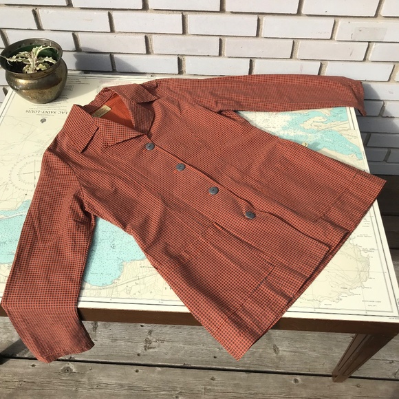 Y2K Groggy Orange and Grey Patterned Jacket - Picture 2 of 7